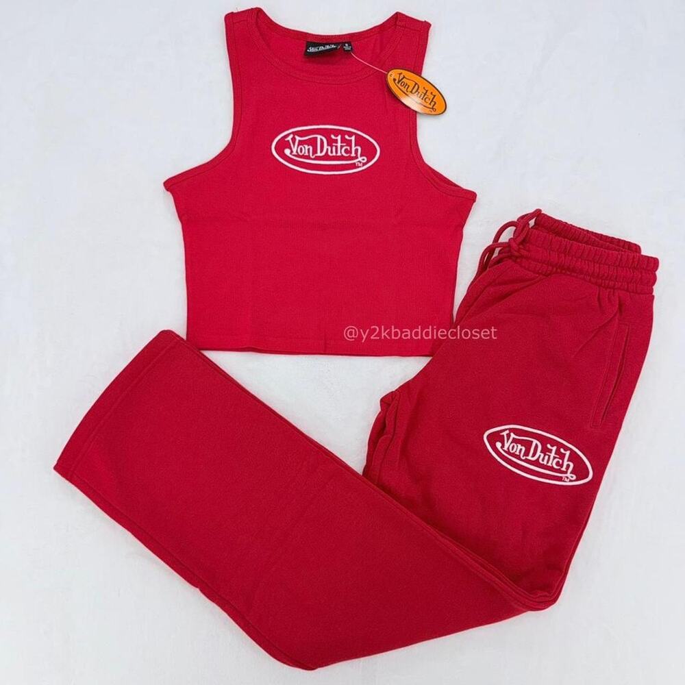 Von Dutch Tank Top & Jogger Set (Size s)